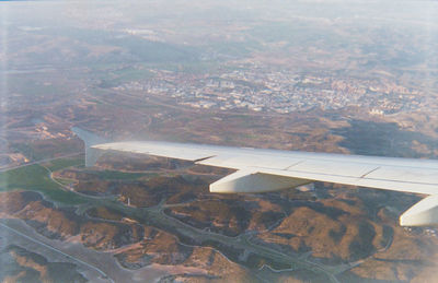 Aerial view of agricultural landscape