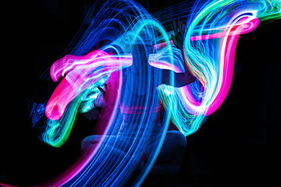 Close-up of smoke against black background