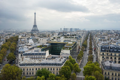 Aerial view of buildings in city