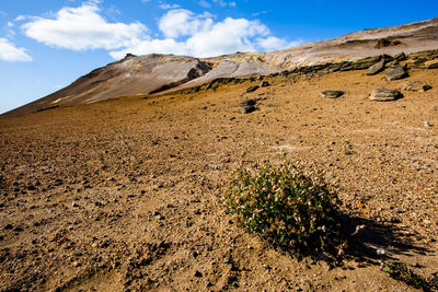 Scenic view of desert against sky