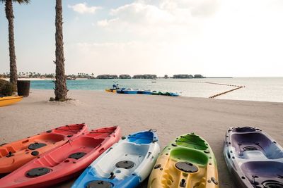 Panoramic view of beach against sky
