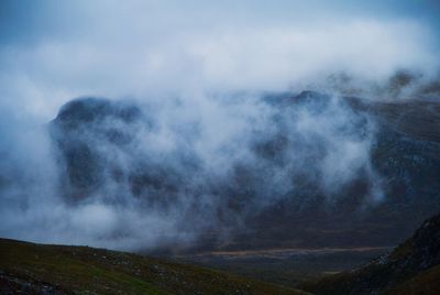 Scenic view of mountain against sky