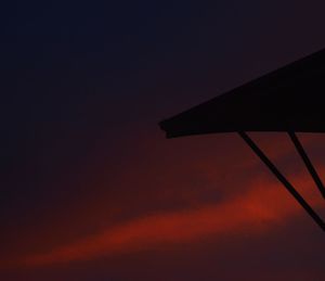 Low angle view of sky at sunset