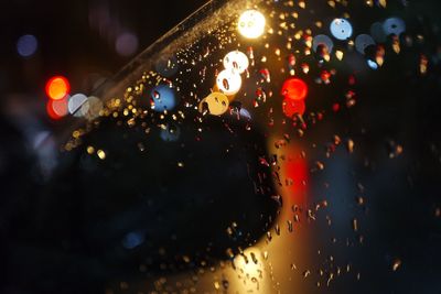 Close-up of illuminated lights