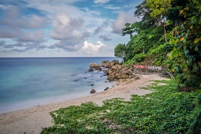 Scenic view of sea against sky