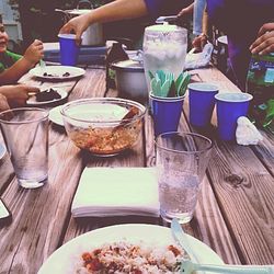 People in restaurant