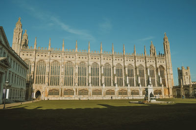 Low angle view of historical building against sky