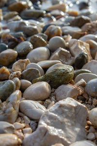 Full frame shot of pebbles