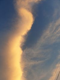 Low angle view of dramatic sky during sunset