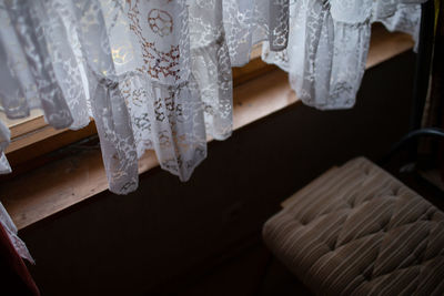 Low section of woman wearing mask