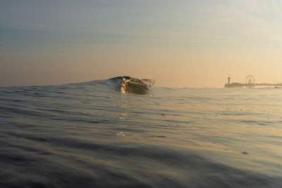 View of a wave in sea