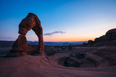 Rock formations at sunset