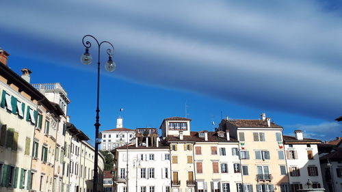 Low angle view of buildings against sky