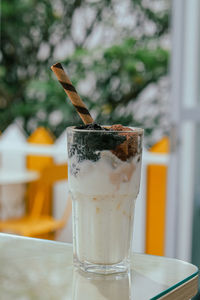 Close-up of drink on table