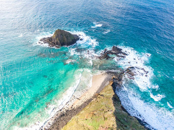 Drone view, north eastern tip of lord howe island near malabar hill. new south wales, australia