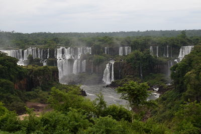 Scenic view of waterfall