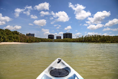 Scenic view of river against sky