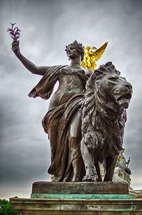 Low angle view of statue