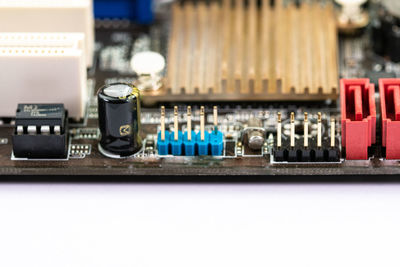 Close-up of computer keyboard on table