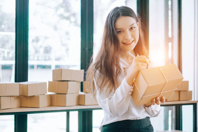 Young woman smiling