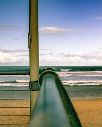 Scenic view of sea against blue sky