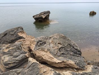 Rocks in sea