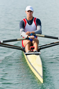 Man sitting in a boat