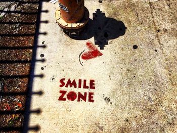 Information sign on wall