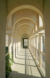 Corridor of ottoman style courtyard of rabati or akhaltsikhe fortress complex, georgia