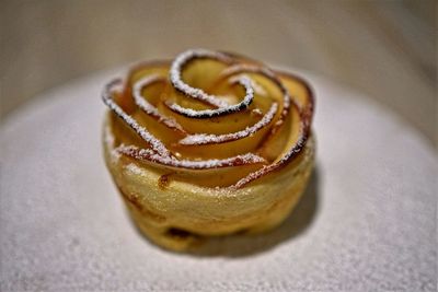 Close-up of dessert in table