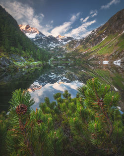 Mountain landscapes from austrian alps in springtime.