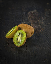 High angle view of fruits on table