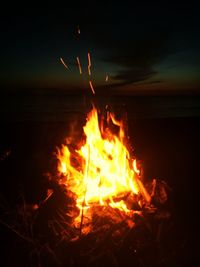 Campfire at night