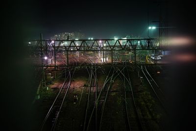 Illuminated lights at night