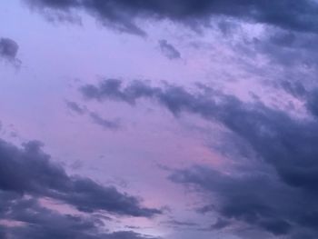 Low angle view of clouds in sky