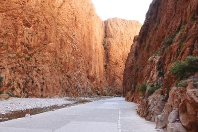 Road passing through mountain