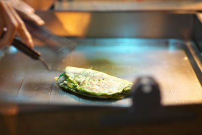 Close-up of street food