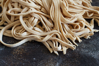 Close-up of firewood on table