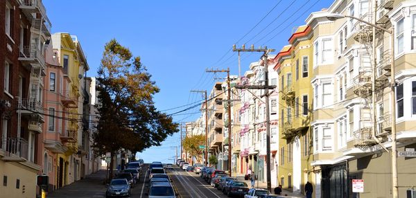 City street with buildings in background