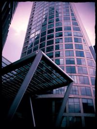 Low angle view of modern building against sky