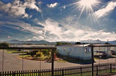 Panoramic view of airport against sky