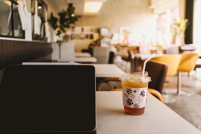 Close-up of drink on table