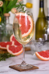 Close-up of drink on table