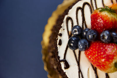 Chocolate cake with summer berries.