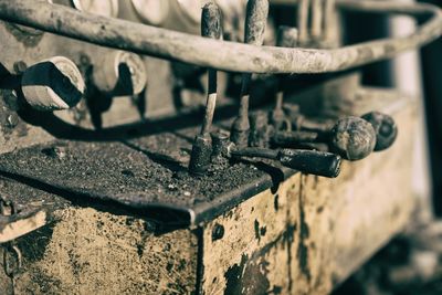 Close-up of rusty metal