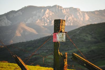 Close-up of mountain range against sky