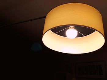 Low angle view of electric lamp
