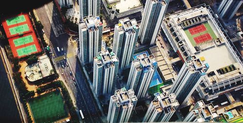 High angle view of cityscape