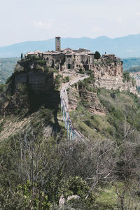 High angle view of historical building