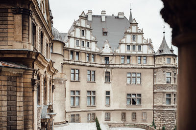 Low angle view of buildings in city